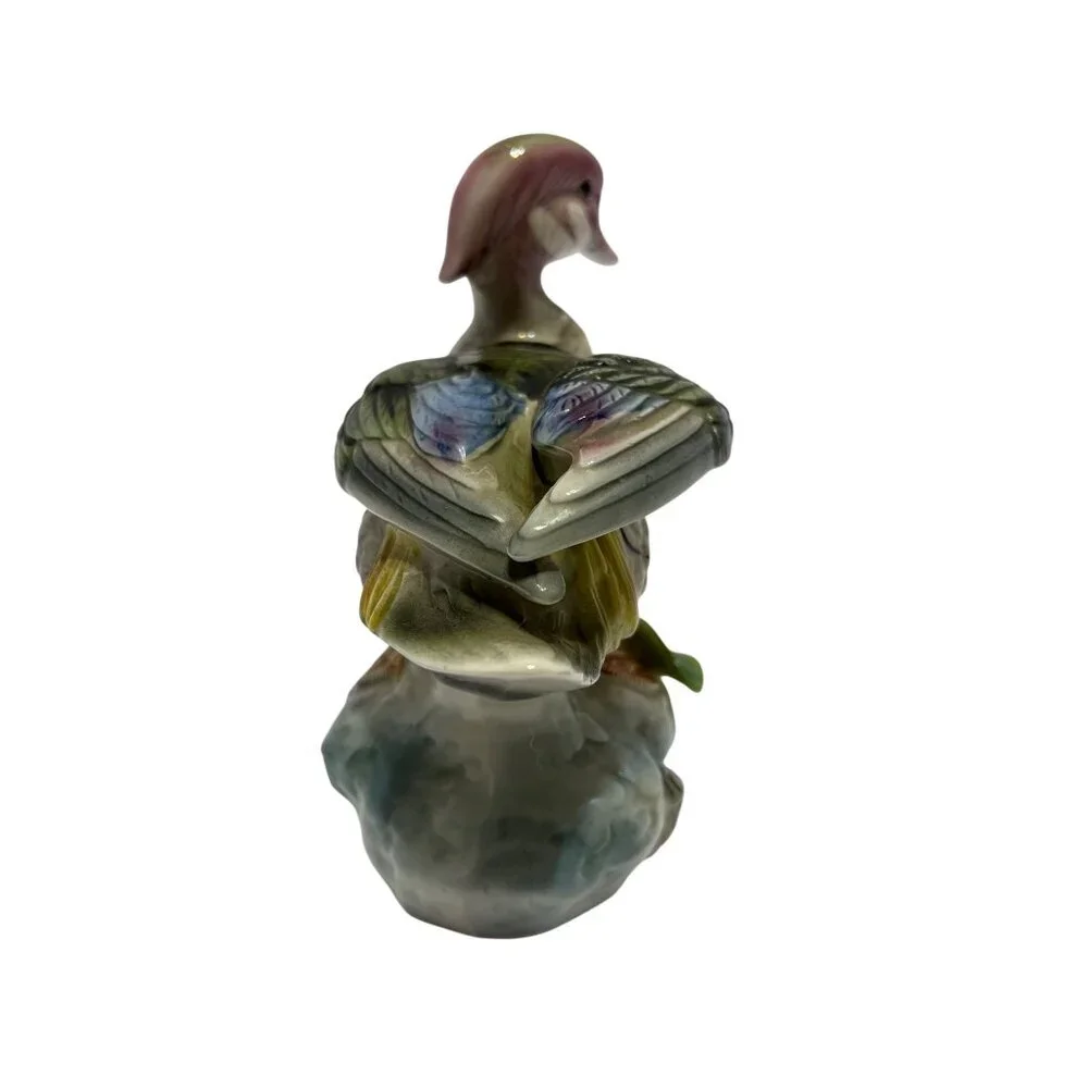 Porcelain Wood Duck Figurine Bird Collection by JSC Model 183 Shafford Japan VTG - Picture 4 of 16